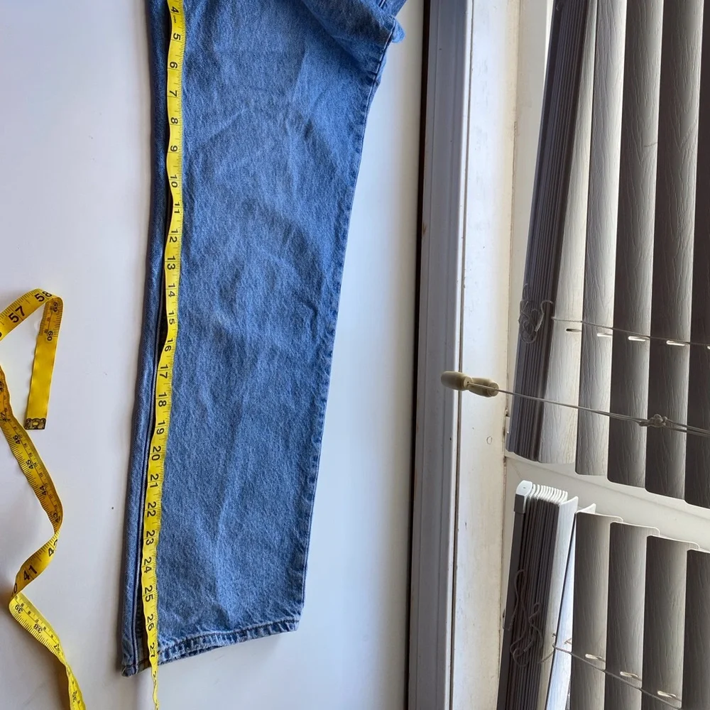 Denim Forum The Joni High Rise Loose 28L Woman 27 Medium Wash Streetwear Preppy - Picture 14 of 16